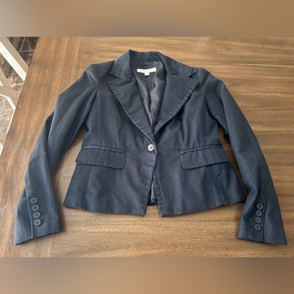 New York & Company Women's Classic Blue Blazer 4